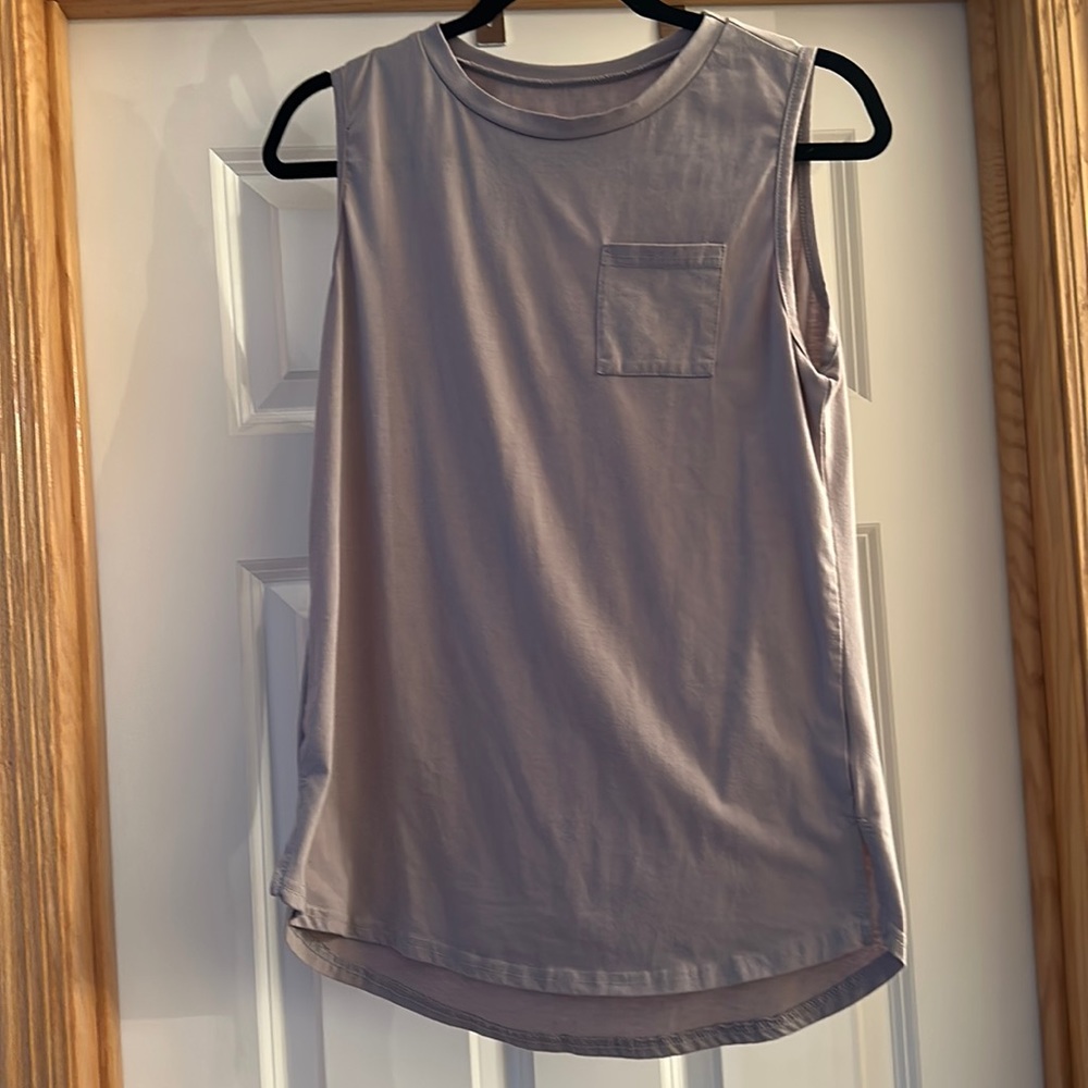Grey Pocket Tank Top